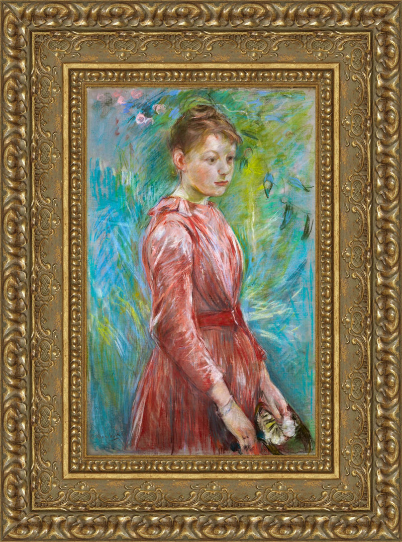 Girl In Rose Dress – Berthe Morisot, 1885