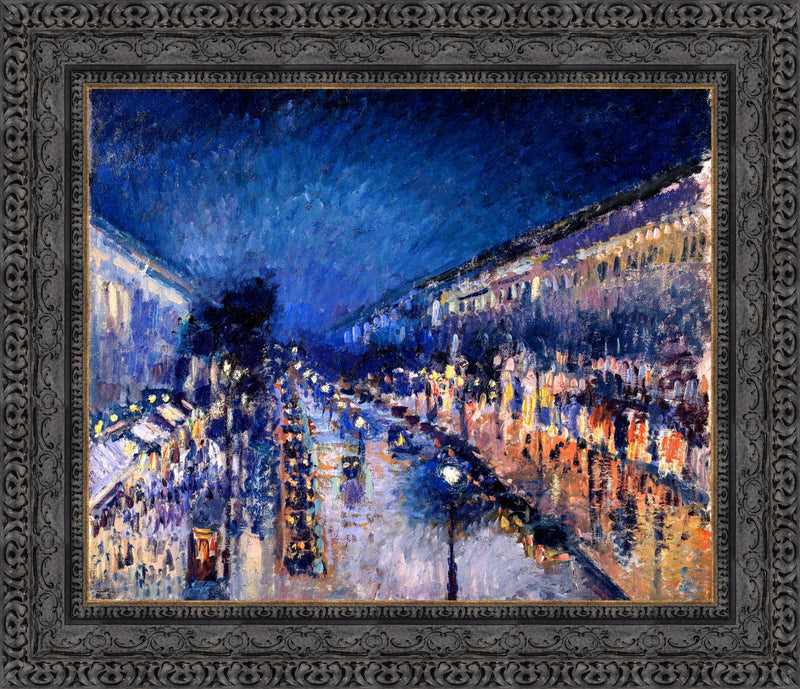 Boulevard Montmartre at Night – Camille Pissarro, 1897