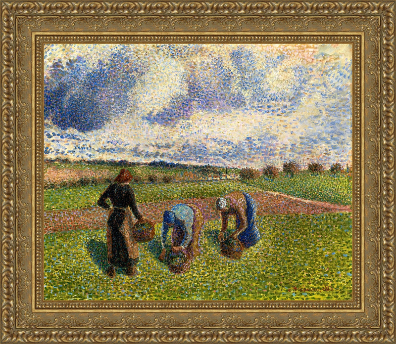 Peasant Women Gathering Herbs – Camille Pissarro, 1885