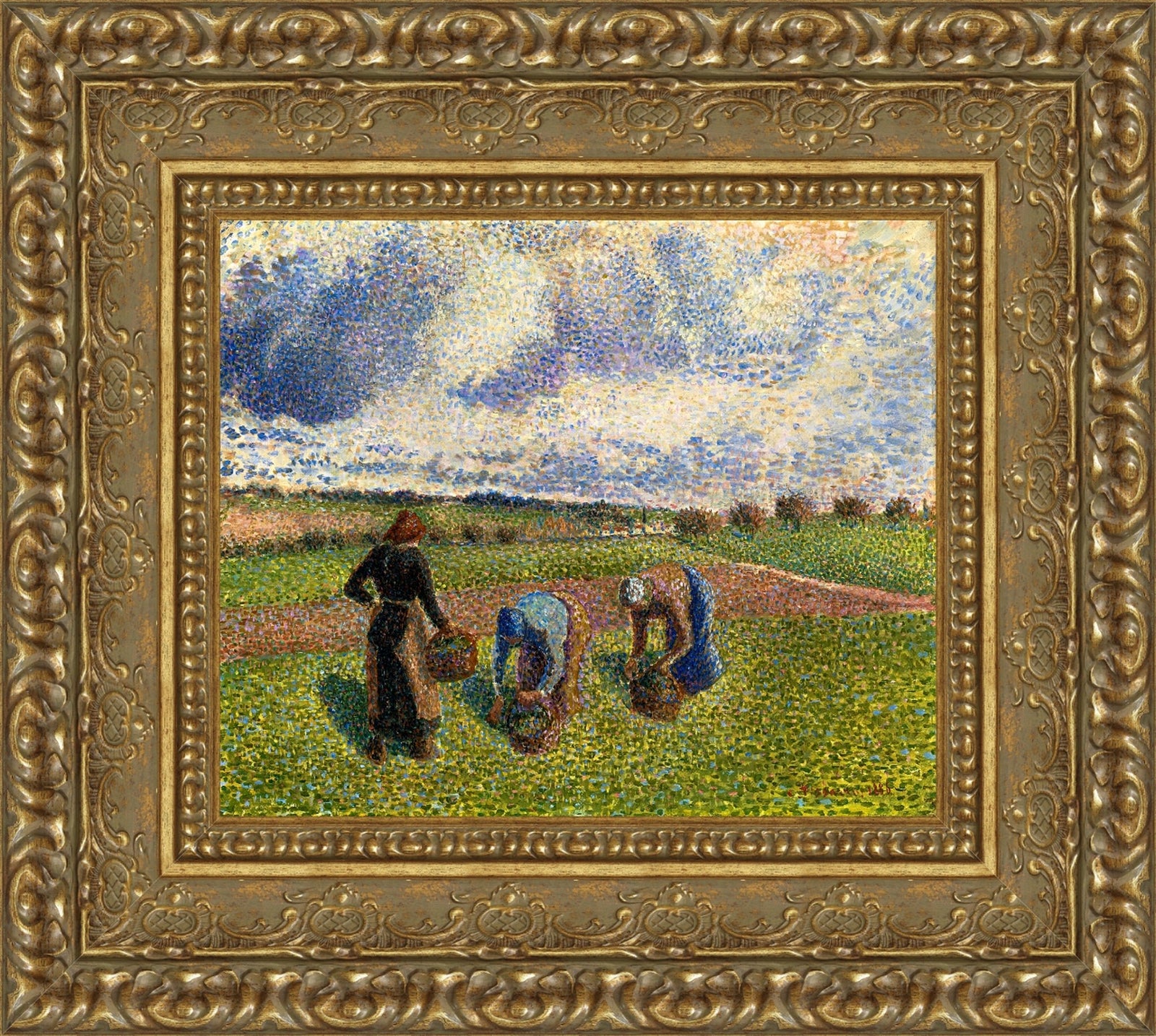 Peasant Women Gathering Herbs – Camille Pissarro, 1885