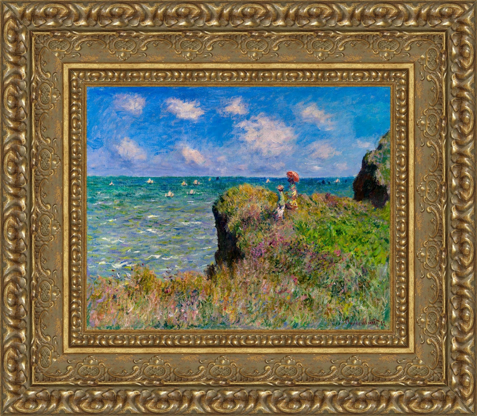 Cliff Walk At Pourville – Claude Monet, 1882