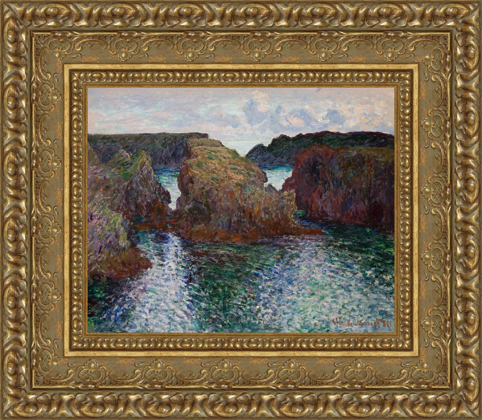 Rocks At Port Goulphar Belle Île – Claude Monet, 1886