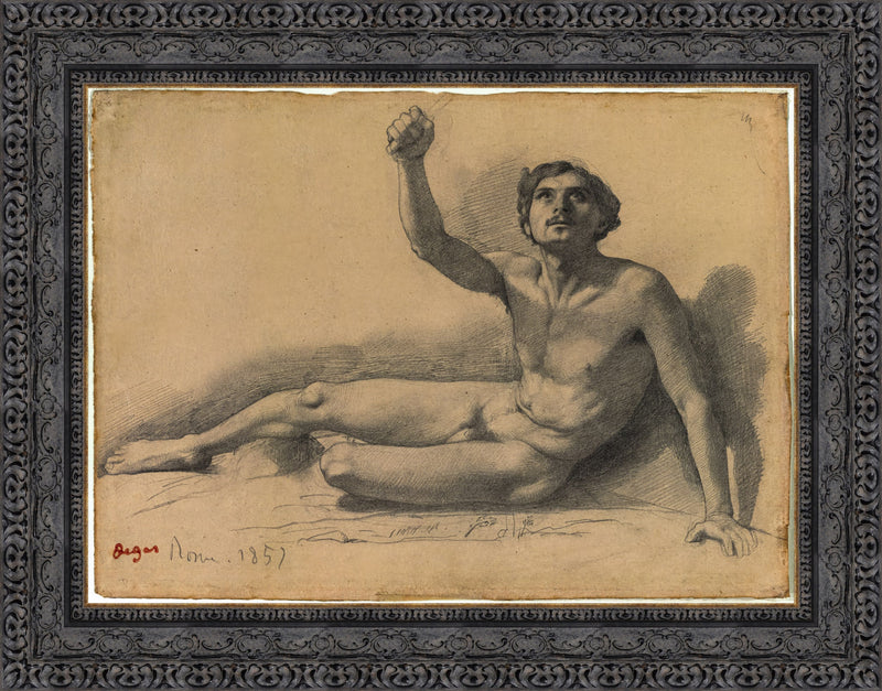 Study of a Male Nude – Edgar Degas, 1858