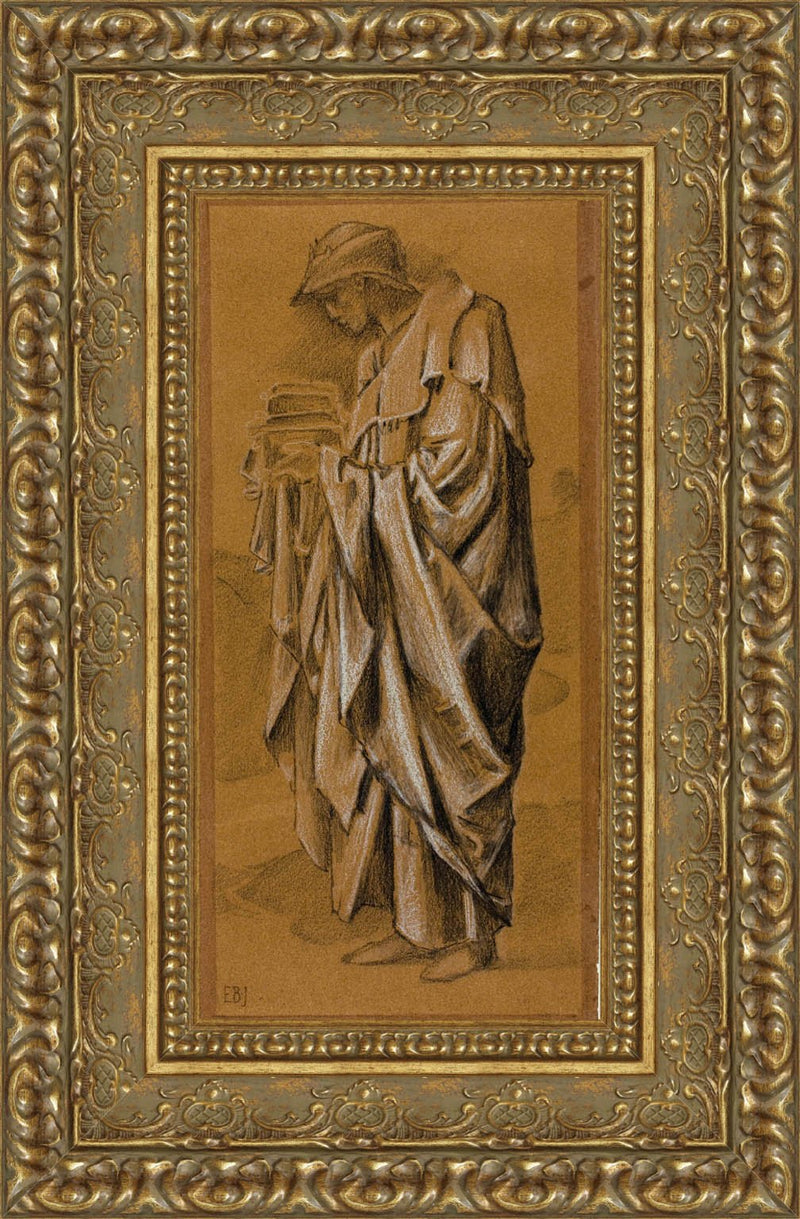 Standing Draped Figure In Profile To Left – Edward Burne-Jones, 1870s
