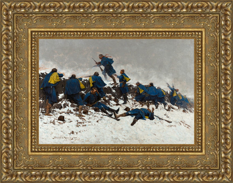 Through The Smoke Sprang The Daring Soldier – Frederic Remington, 1897