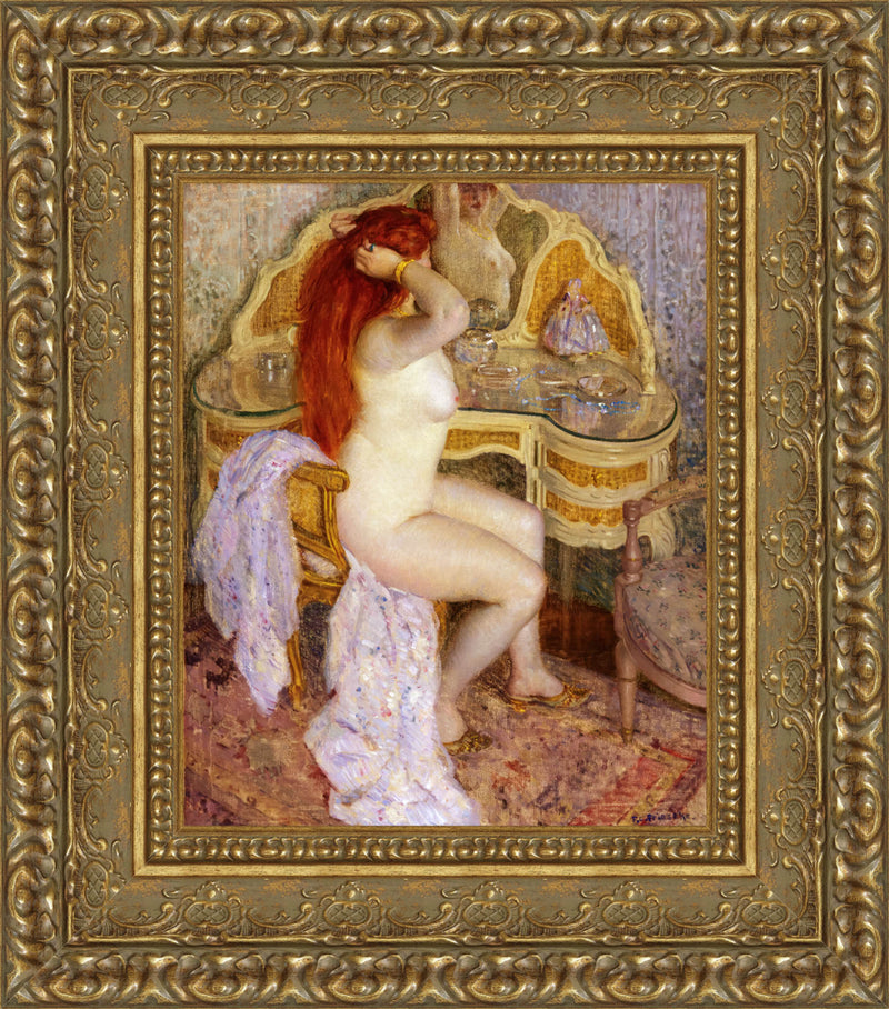 Nude Seated At Her Dressing Table – Frederick Carl Frieseke, 1912