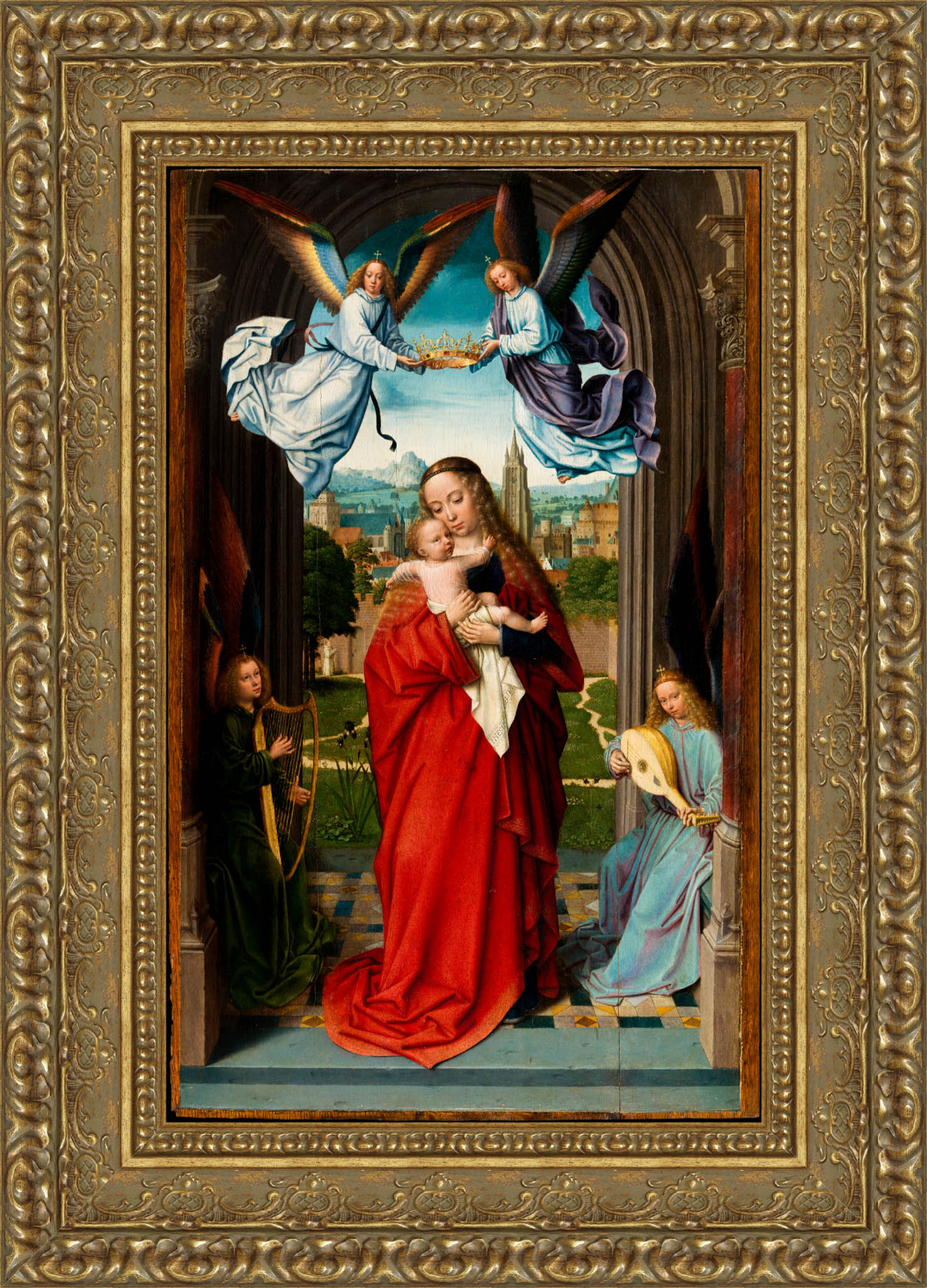 Virgin and Child with Four Angels – Gerard David, c. 1510