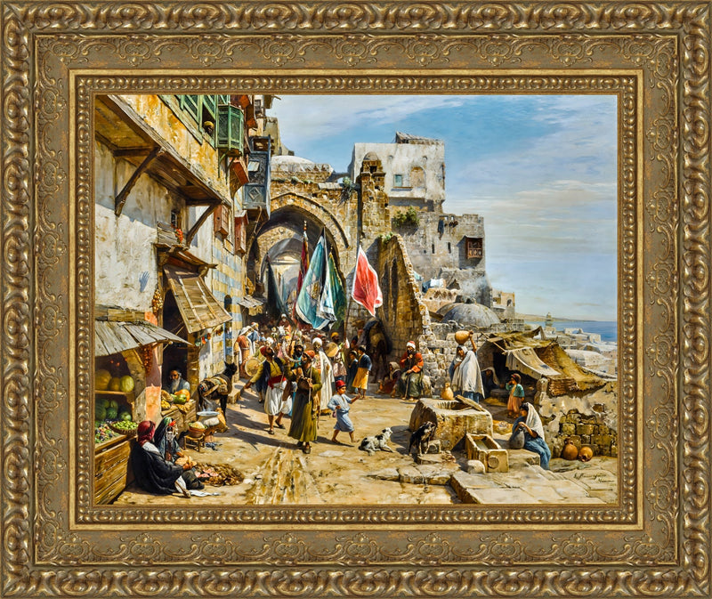 Procession in Procession in Jaffa – Gustav Bauernfeind, 1888