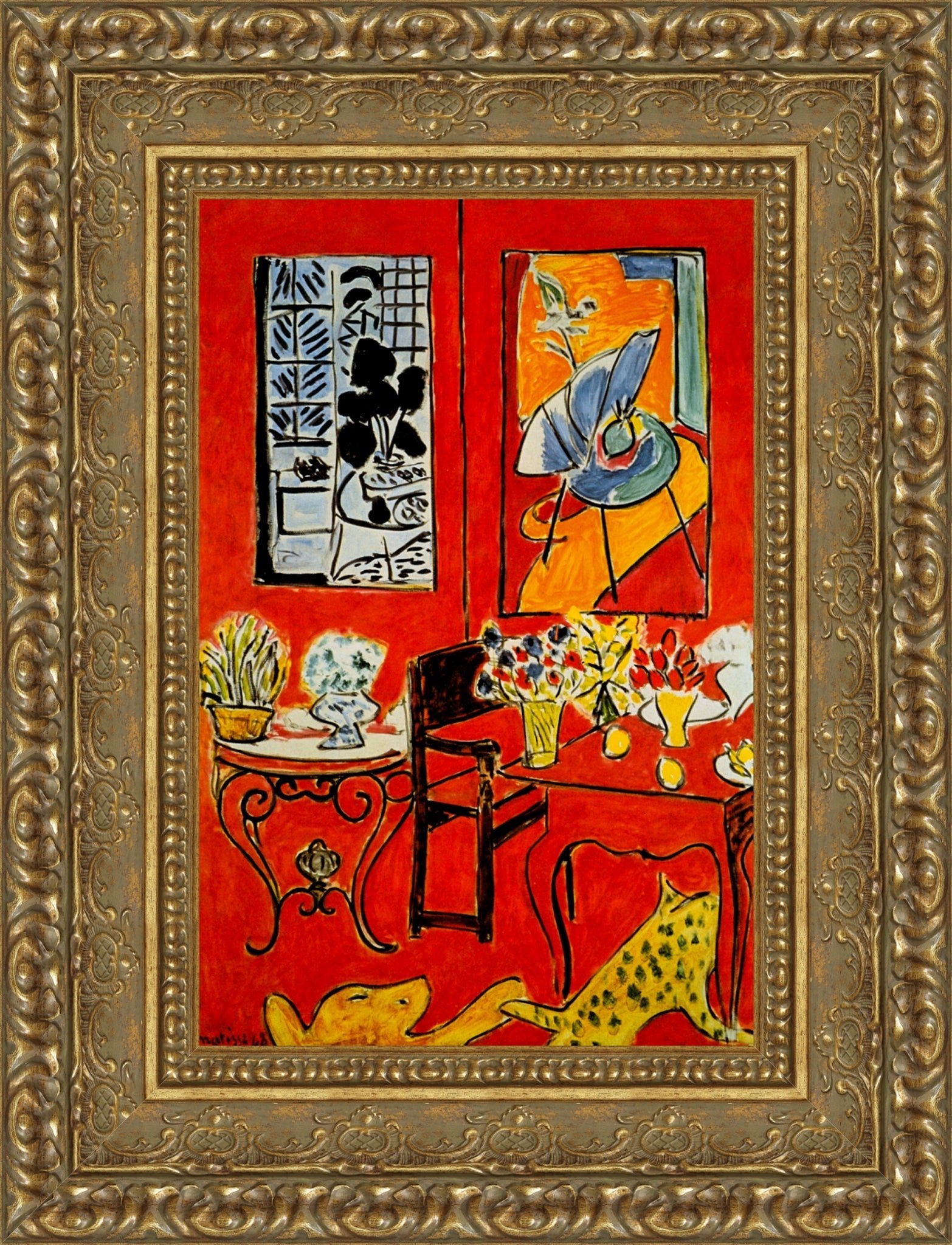 Large Red Interior (Grand Intérieur Rouge) – Henri Matisse, 1948