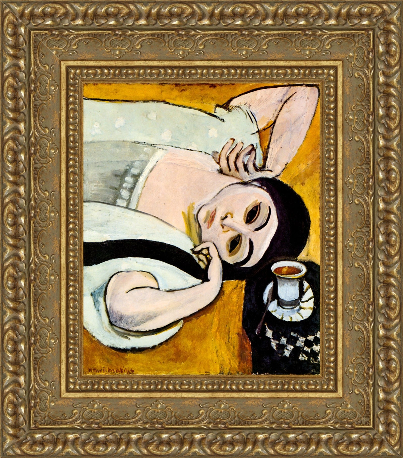Laurette's Head with a Coffee Cup – Henri Matisse, 1917