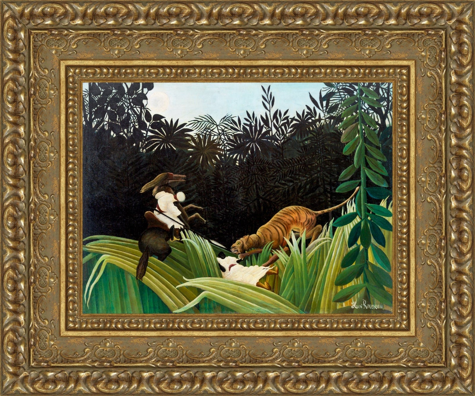 Scouts Attacked by a Tiger (Les Renseignements) – Henri Rousseau, 1908