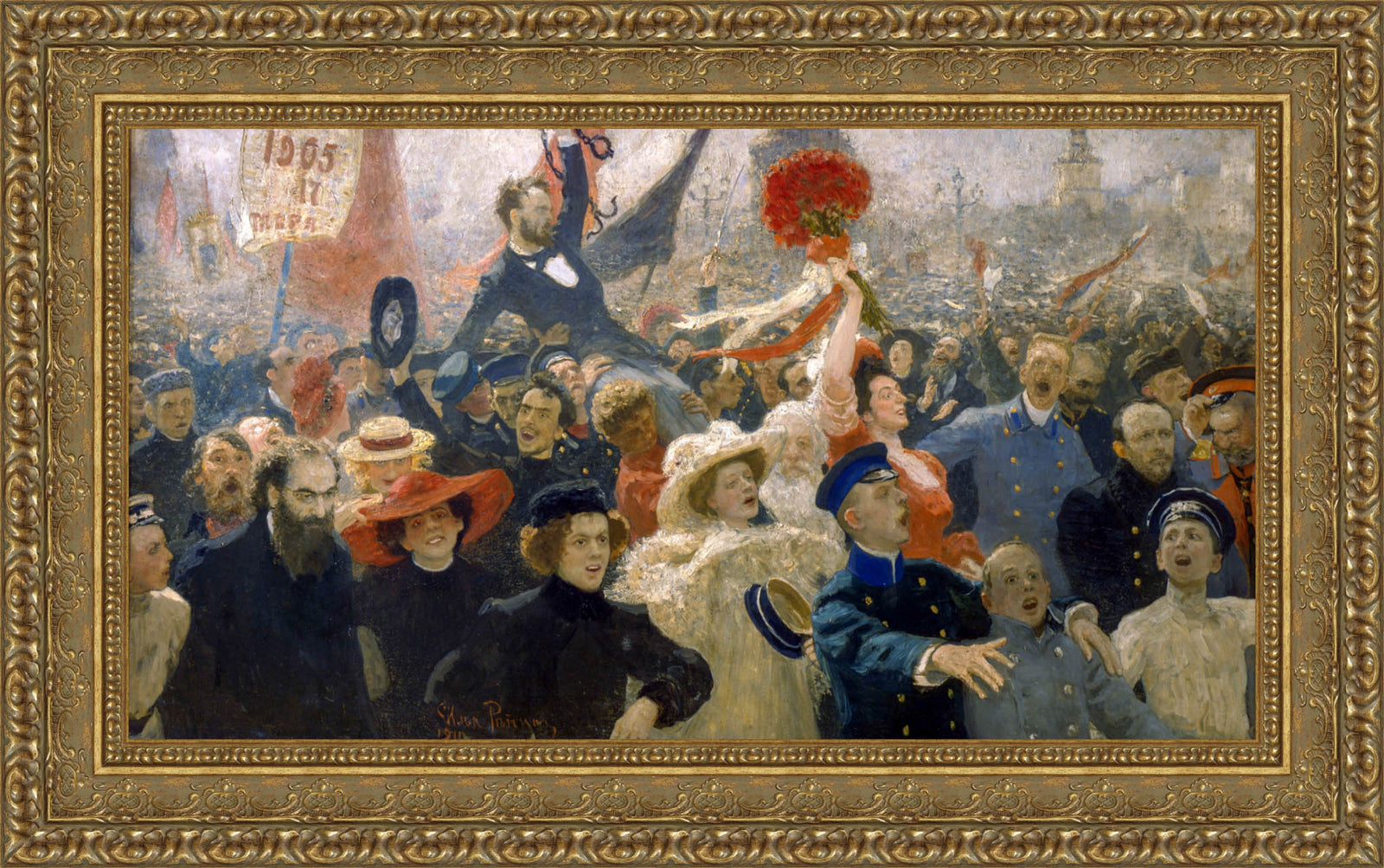 Manifestation of 17 October 1905 - Ilya Repin, 1907