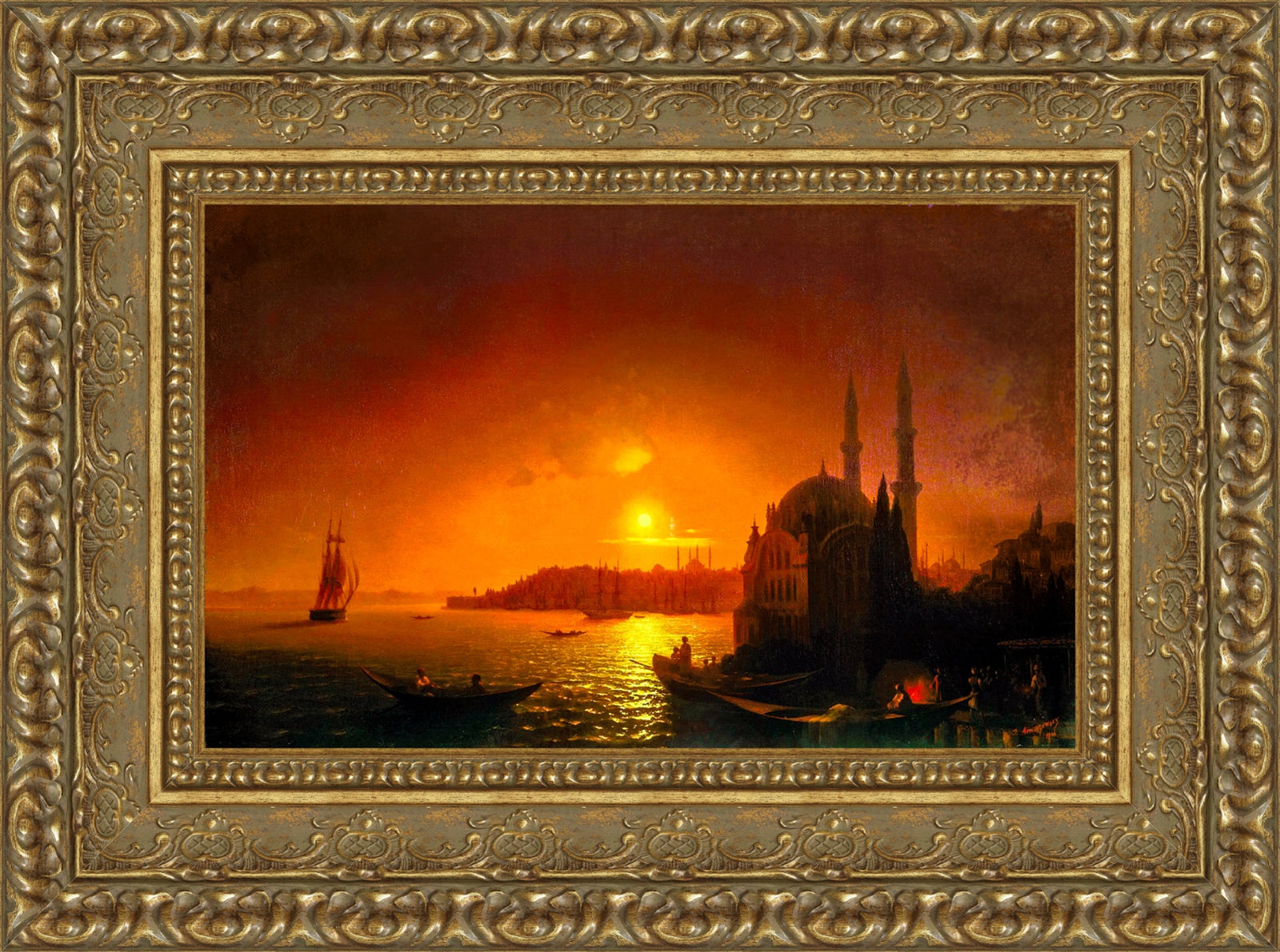 View of Constantinople by Moonlight – Ivan Aivazovsky, 1846