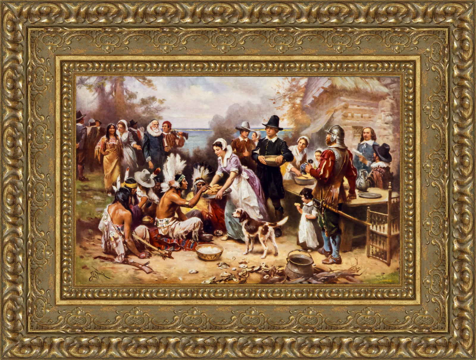 The First Thanksgiving, 1621 – Jean Léon Gérôme Ferris, 1912
