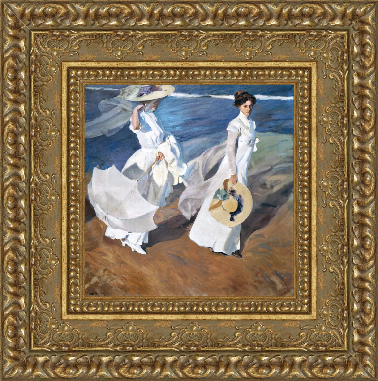 Strolling Along the Seashore – Joaquín Sorolla, 1909