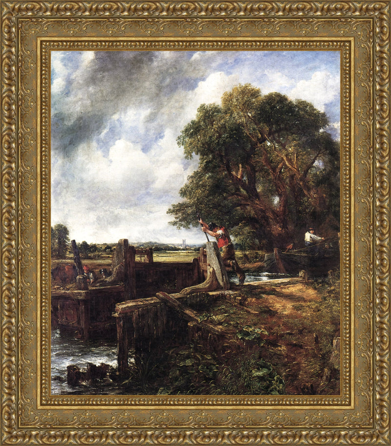 A Boat Passing a Lock – John Constable, 1823