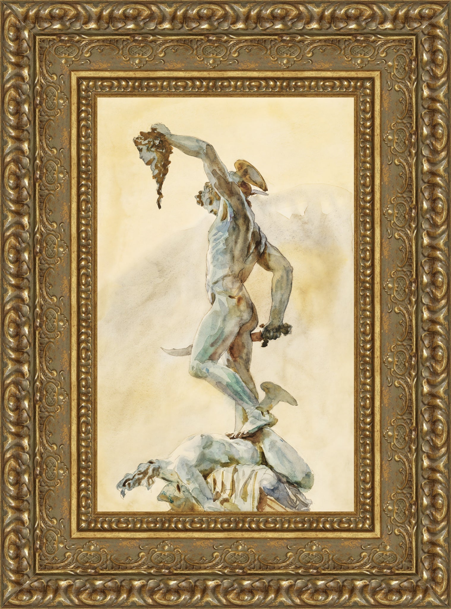 Sketch of Cellini’s Perseus – John Singer Sargent, c. 1909–1910