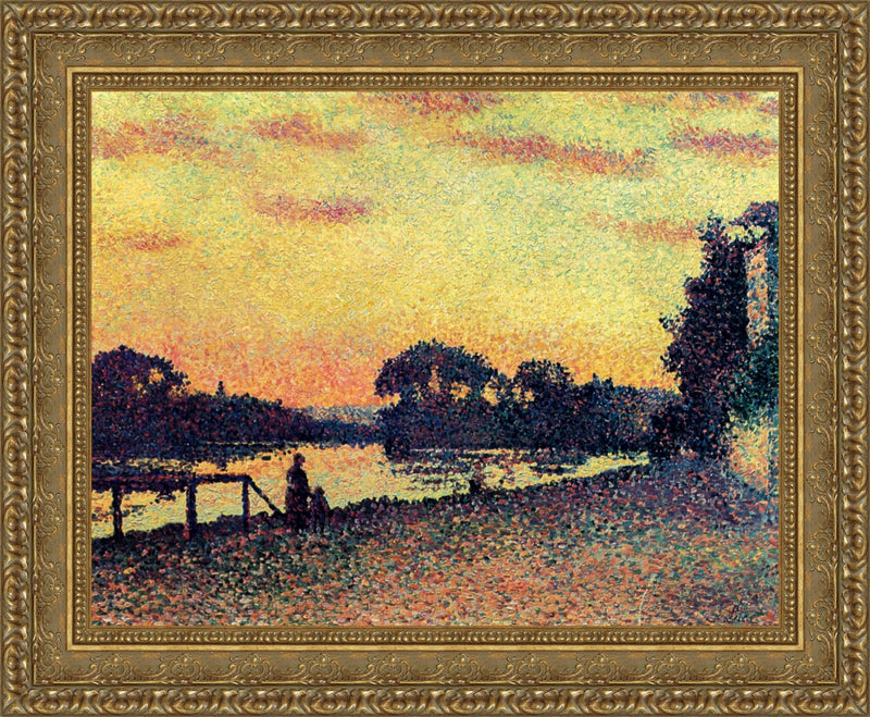 Sunset, Bank of the Seine at Herblay – Maximilien Luce, 1892