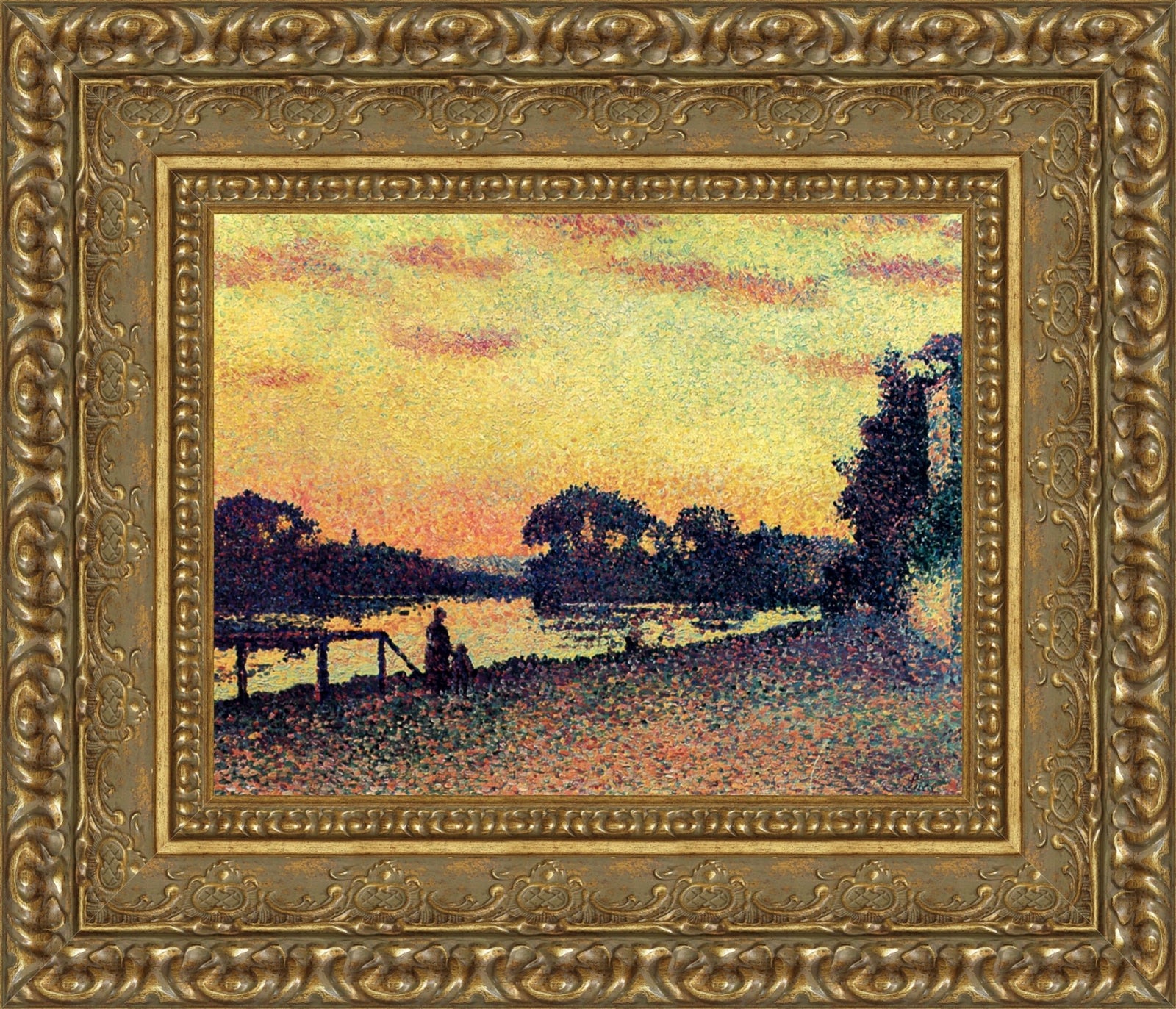 Sunset, Bank of the Seine at Herblay – Maximilien Luce, 1892