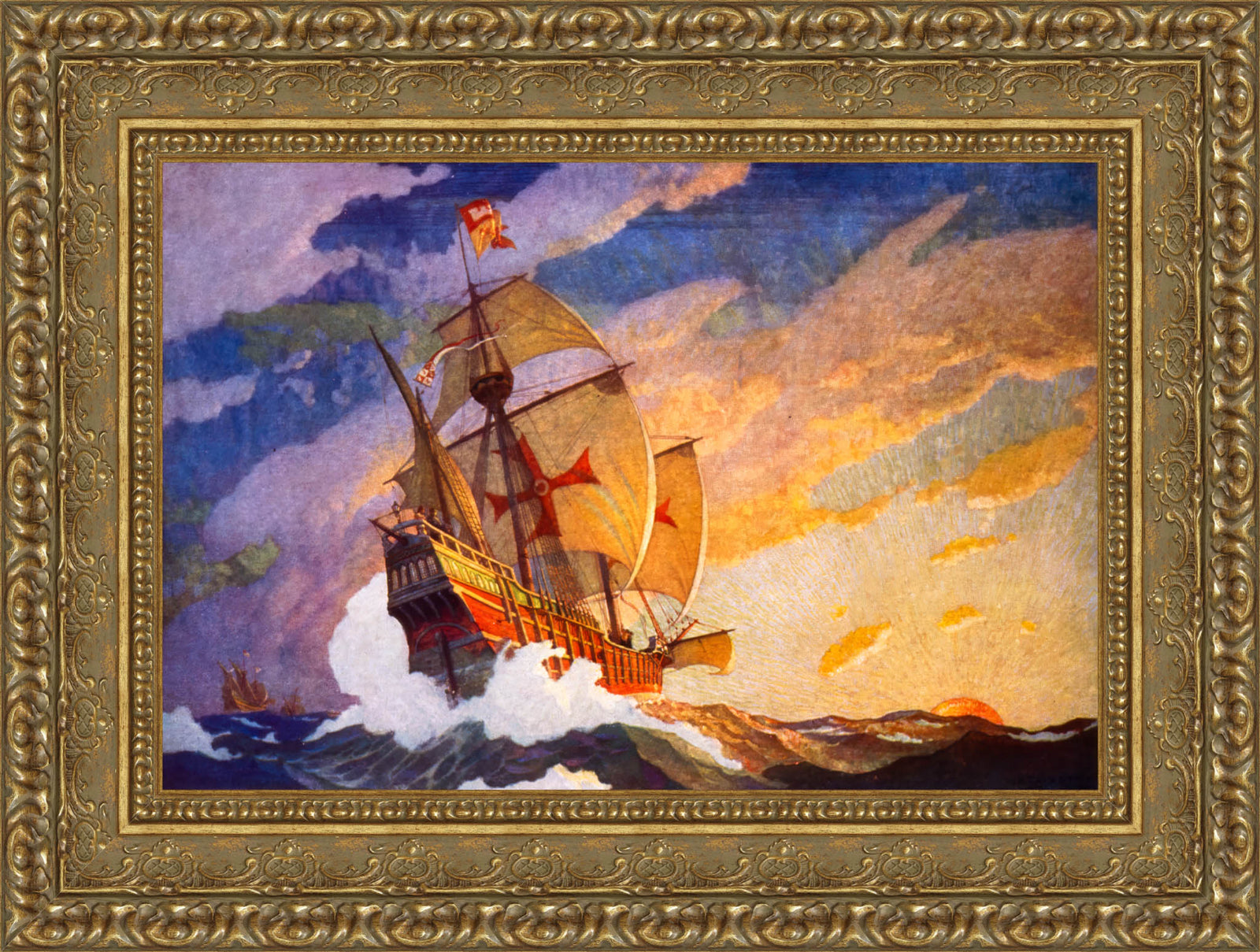 An Expedition Ship Under Full Sail – N.C. Wyeth, 1927