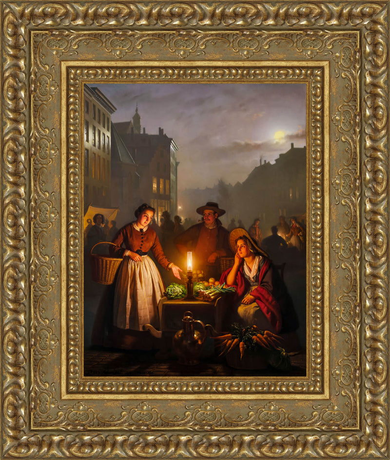 Avondmarkt – Petrus van Schendel, 1850