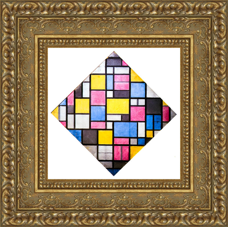 Composition With Grid 7 Lozenge - Piet Mondrian, 1919