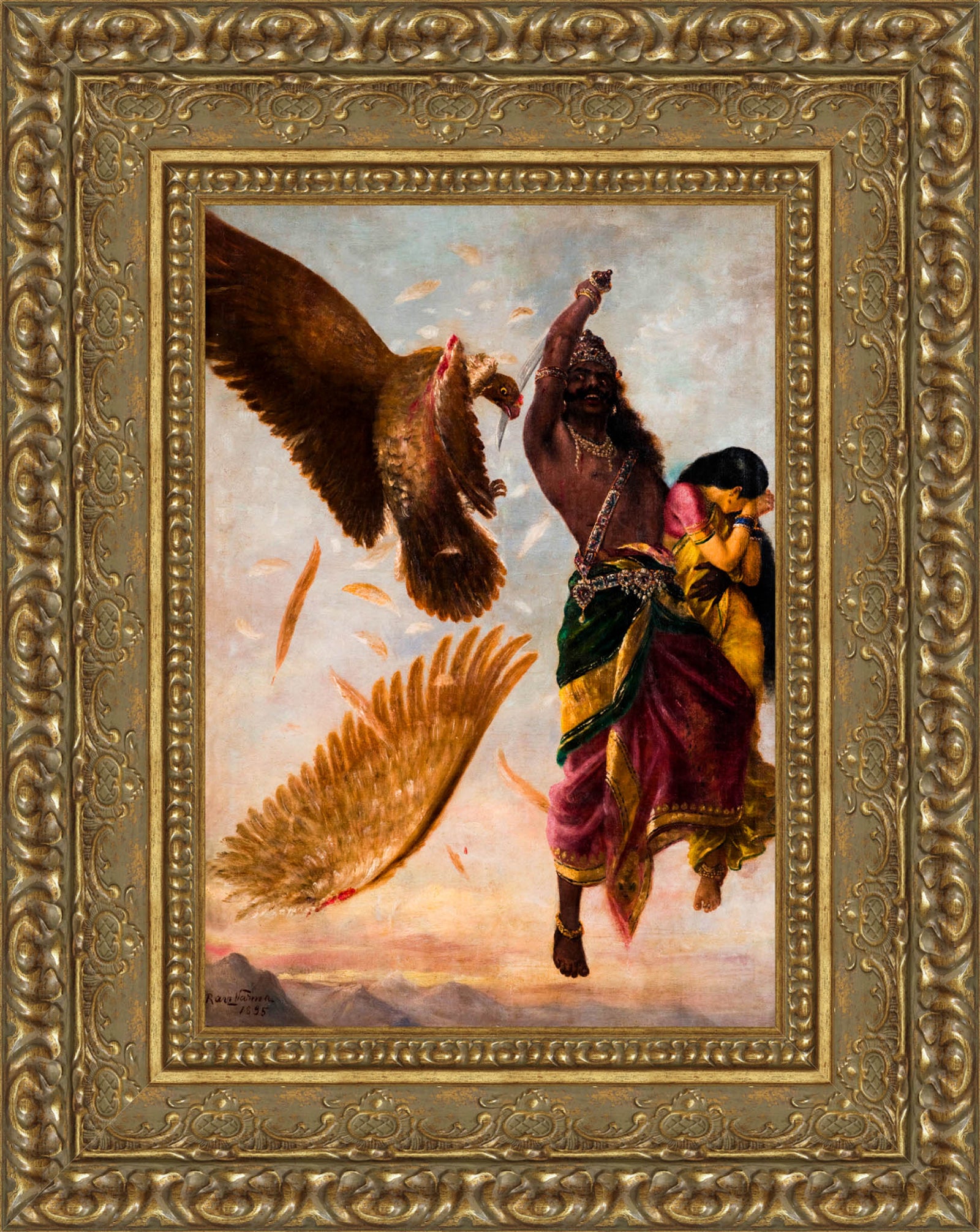 Jatayu Vadh (The Slaying of Jatayu) – Raja Ravi Varma, 1895
