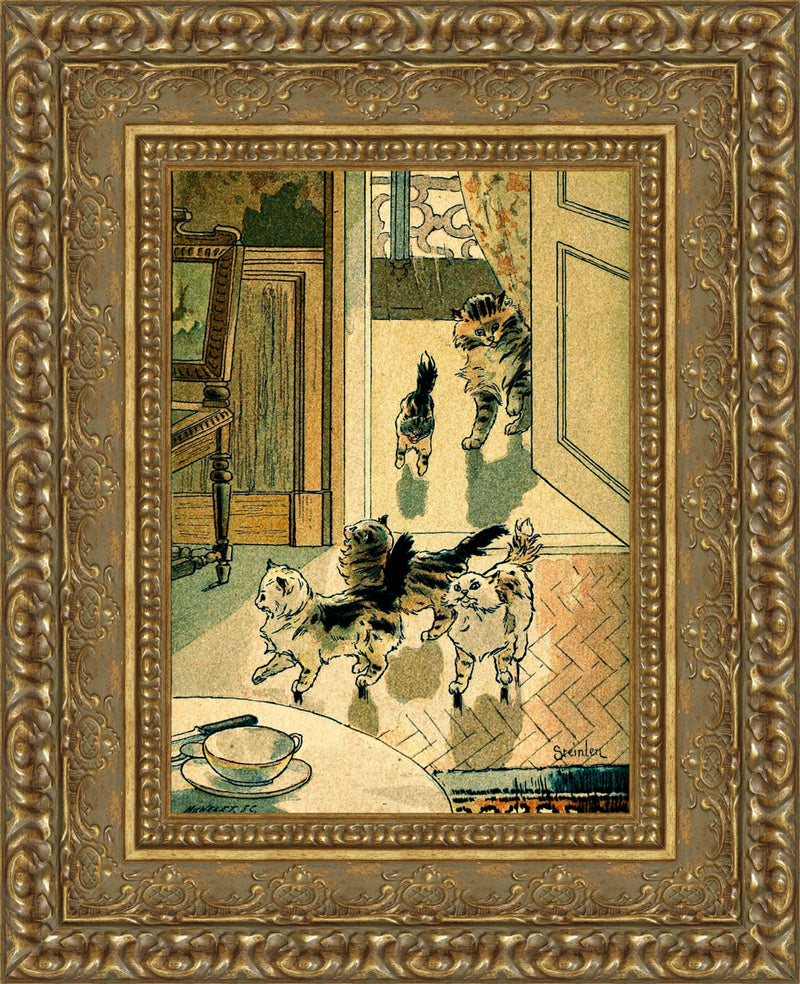 Folle Journée: The Cat Family Came In – Théophile Steinlen, c. 1900