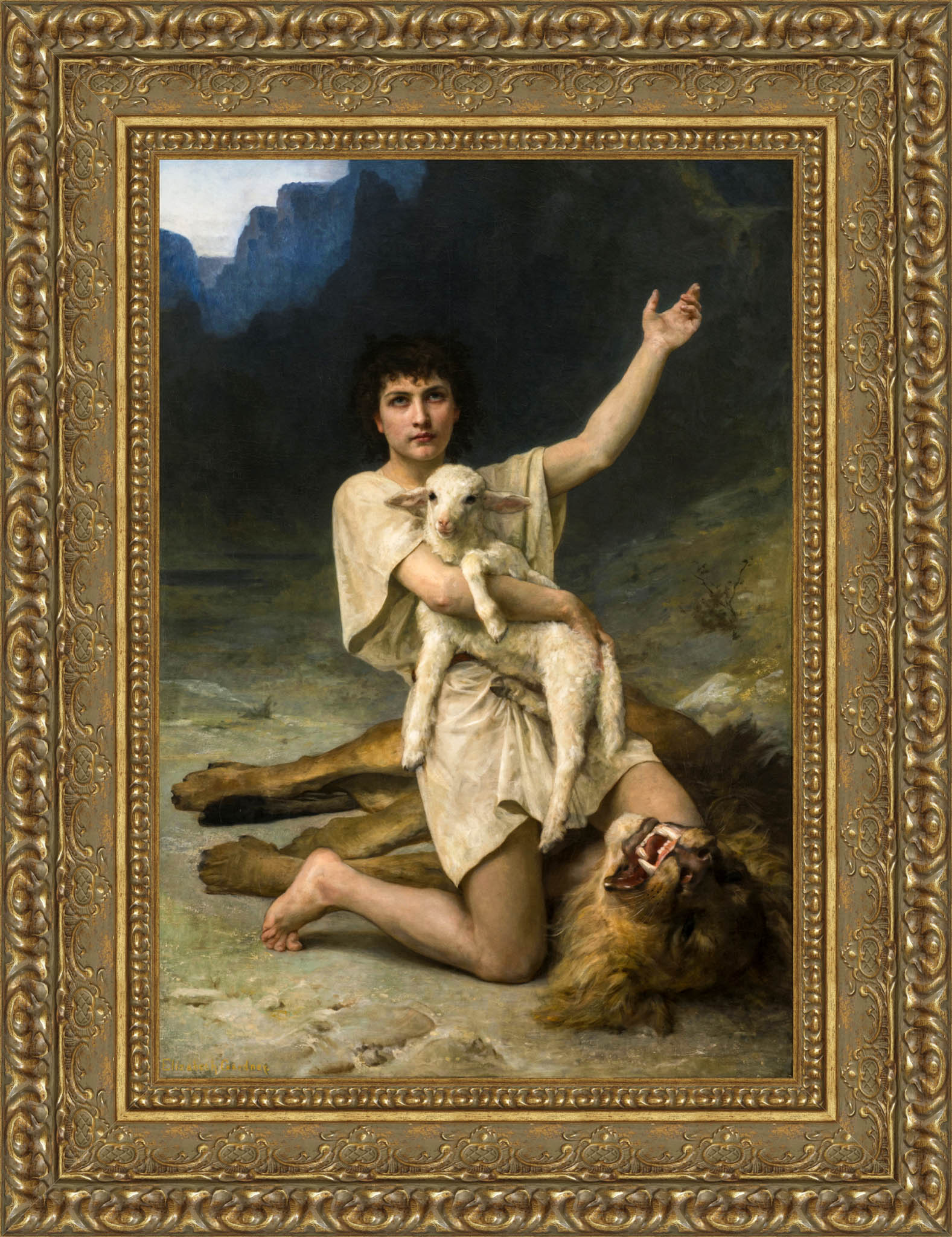 The Shepherd David – William-Adolphe Bouguereau, 1895