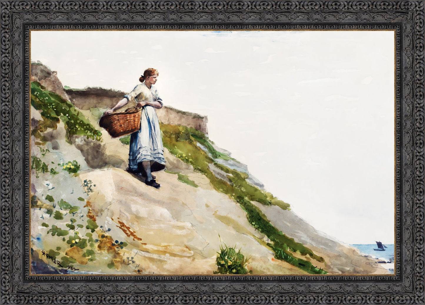 Girl Carrying a Basket