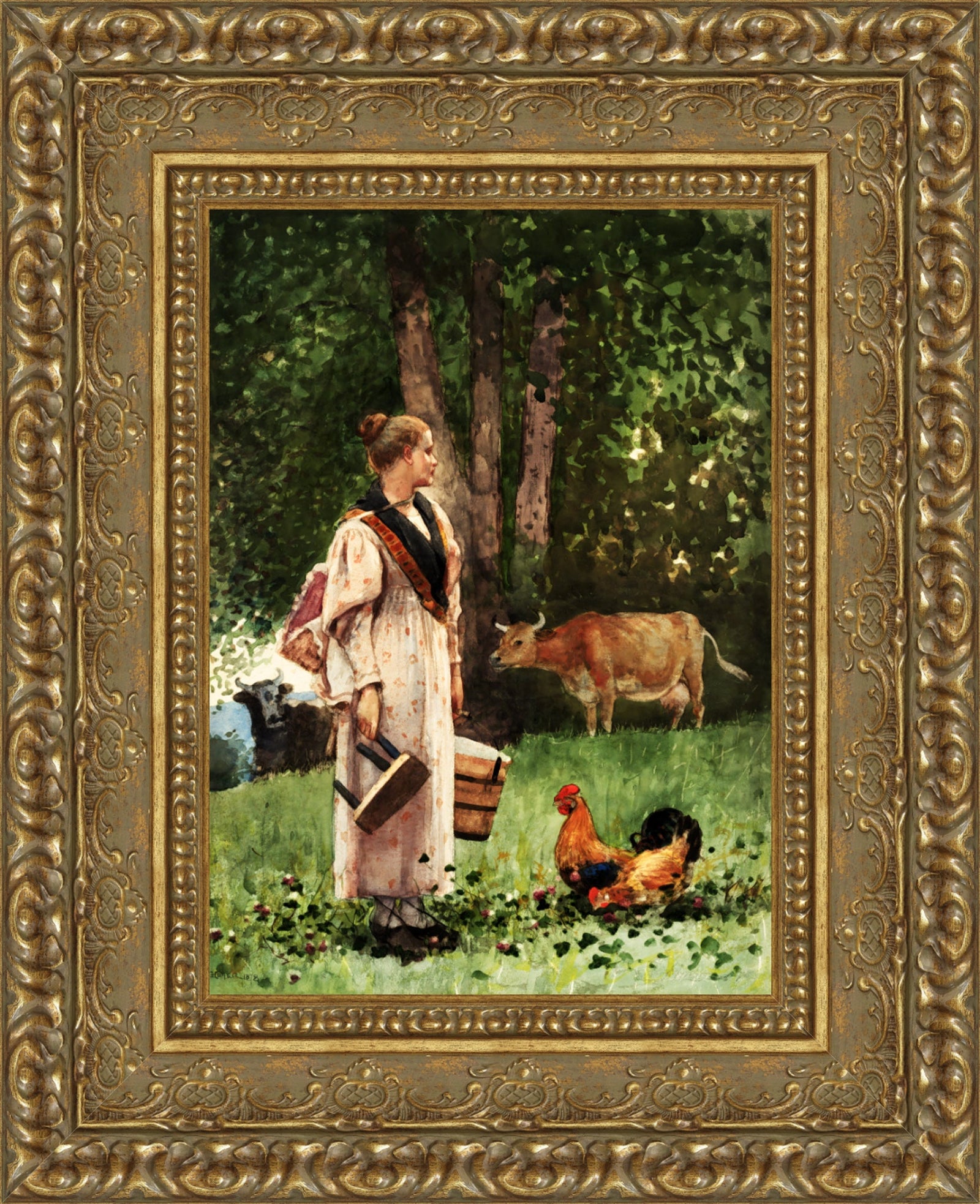 The Milk Maid – Winslow Homer, 1878