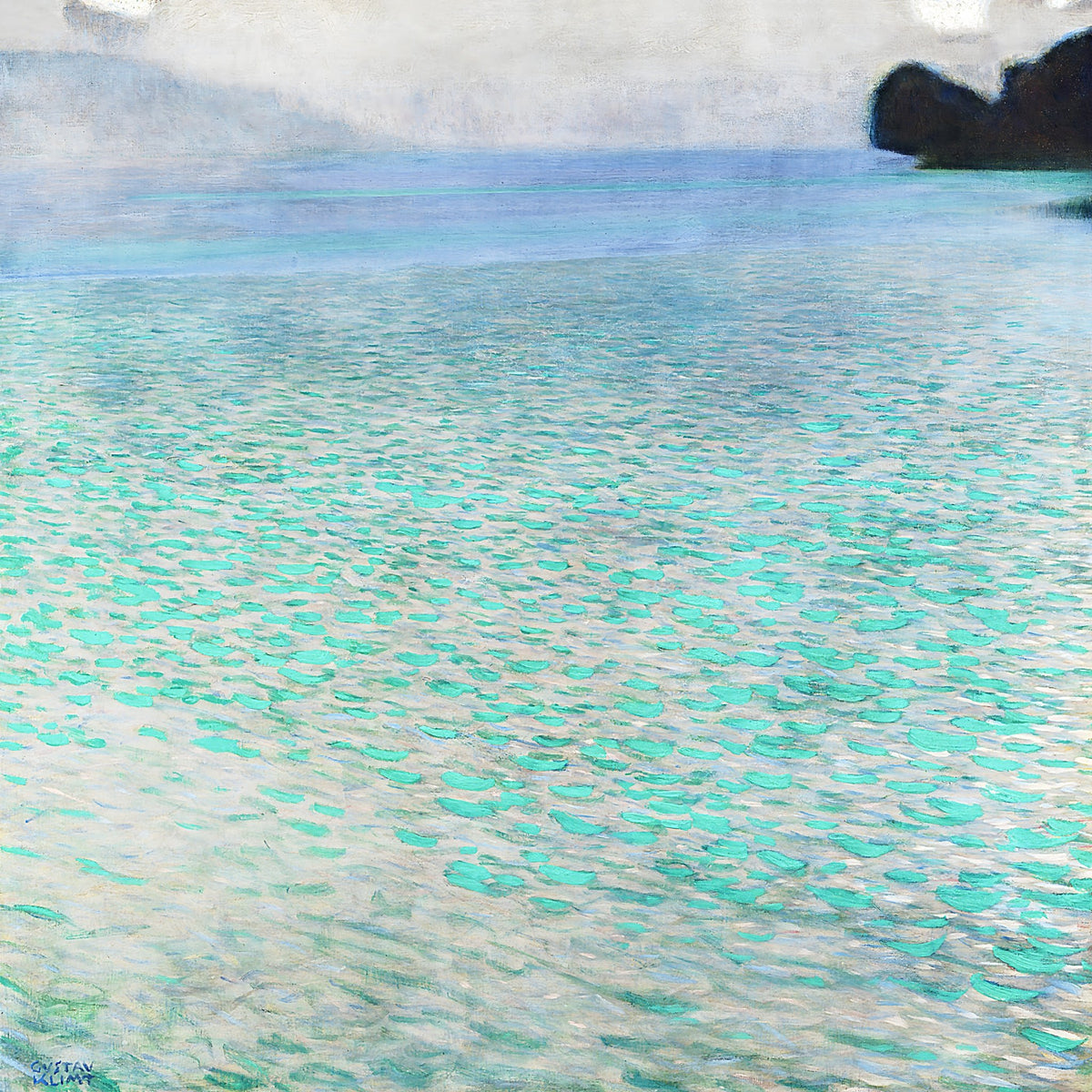 Attersee by Gustav Klimt — Framed Giclee Canvas Print | Canvas Classics