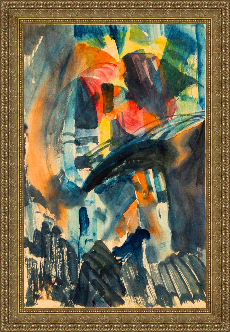 Cubist Study: A Crowded Street Scene – Gaganendranath Tagore, c. 1922