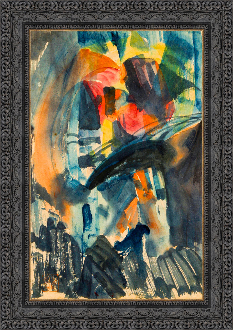 Cubist Study: A Crowded Street Scene – Gaganendranath Tagore, c. 1922