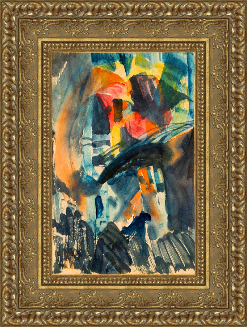 Cubist Study: A Crowded Street Scene – Gaganendranath Tagore, c. 1922