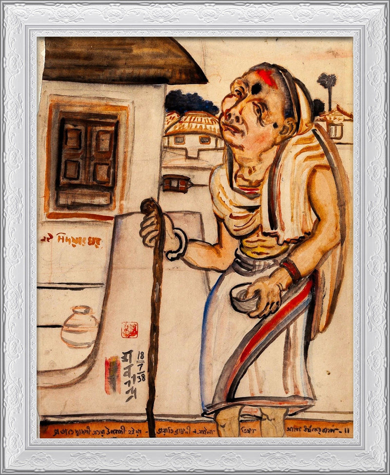The Goddess Abhaya in the Haat of Dharmaketu – Abanindranath Tagore, 1958