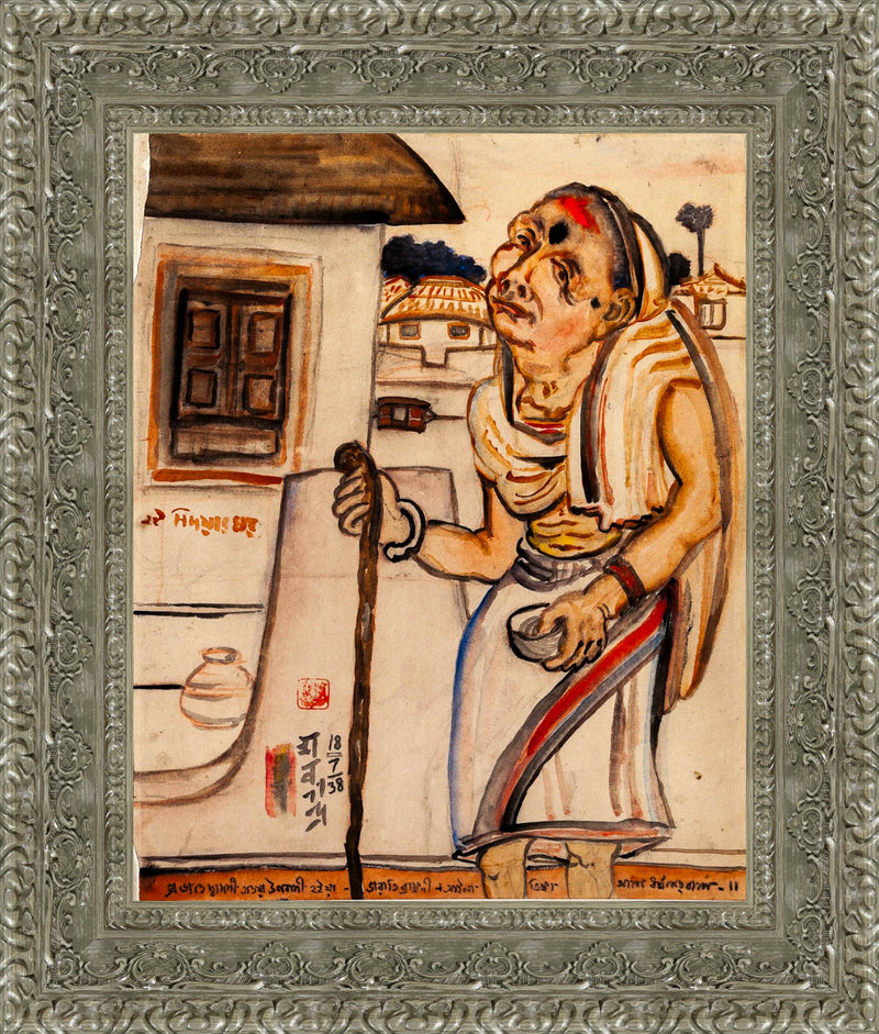 The Goddess Abhaya in the Haat of Dharmaketu – Abanindranath Tagore, 1958