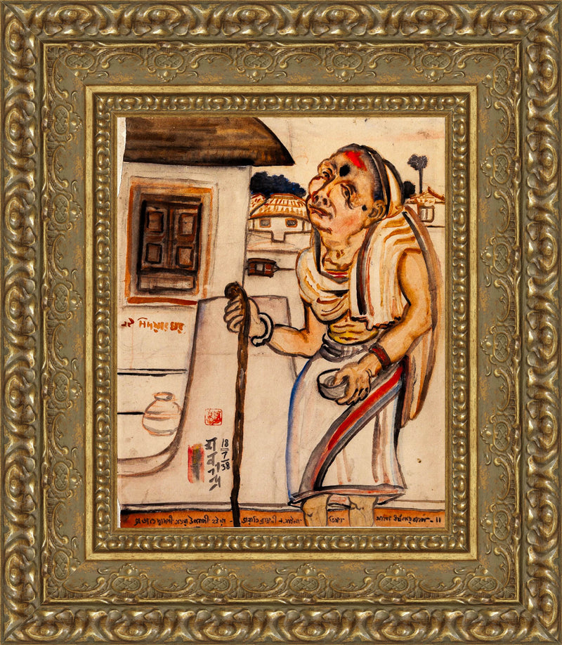 The Goddess Abhaya in the Haat of Dharmaketu – Abanindranath Tagore, 1958