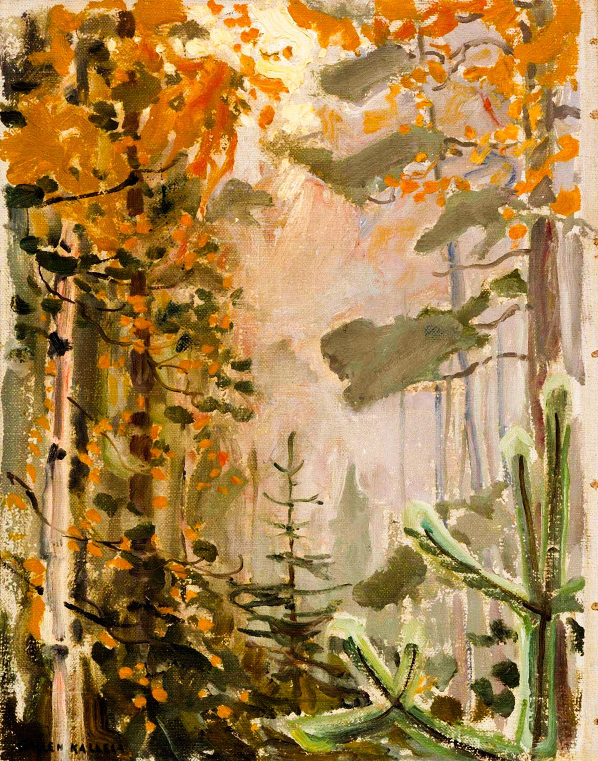 Autumn Landscape – Akseli Gallen-Kallela, 1902, framed