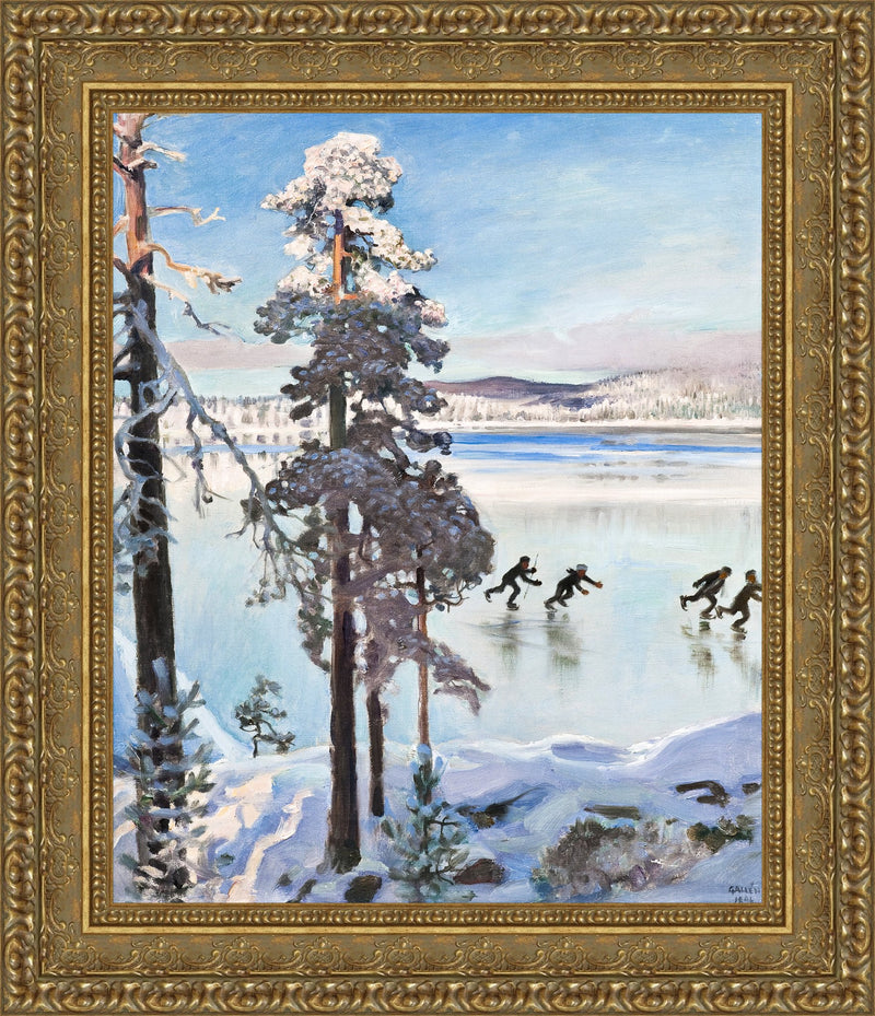 Skaters Near the Shore of Kalela – Akseli Gallen-Kallela, 1900