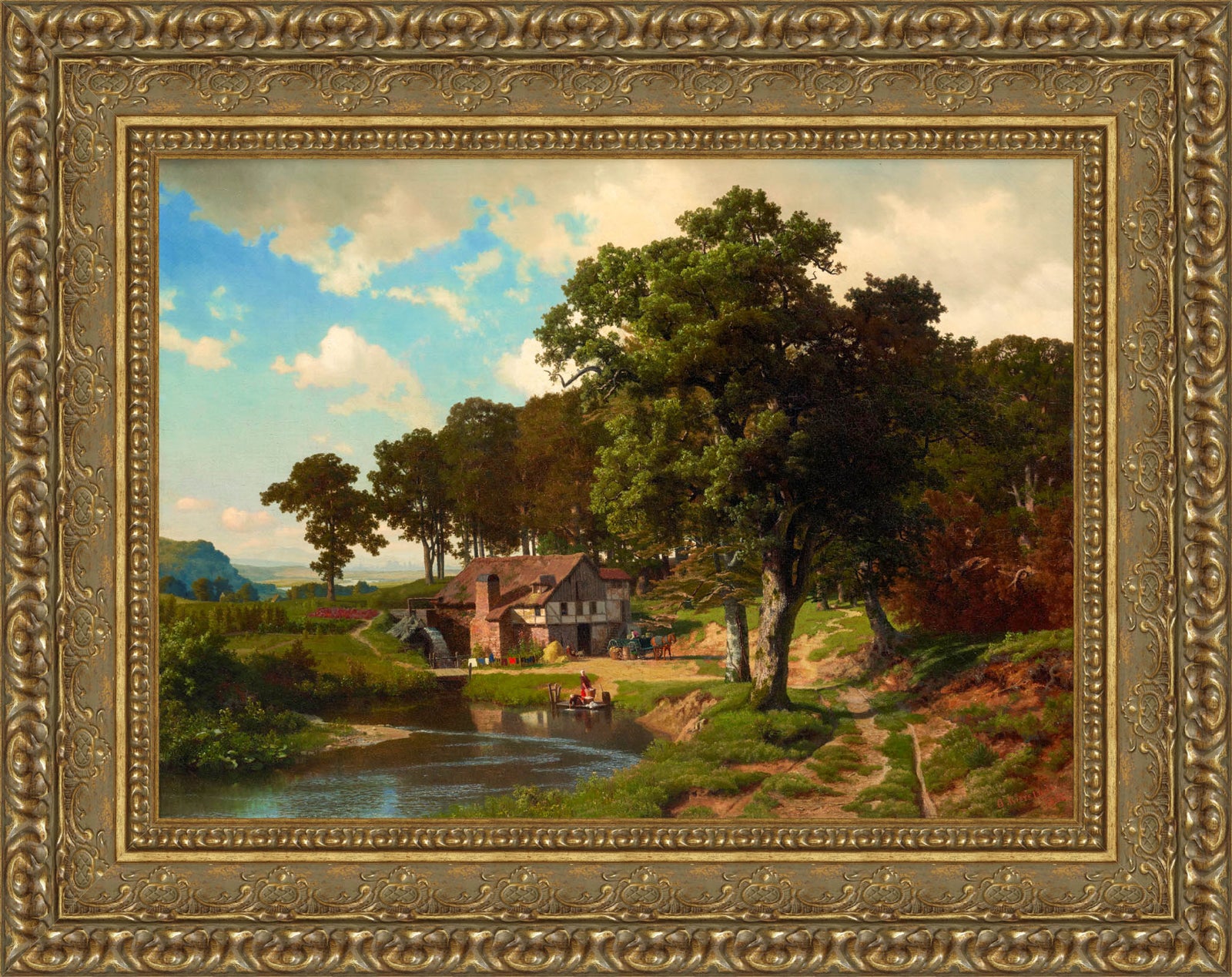 A Rustic Mill – Albert Bierstadt, 1860s