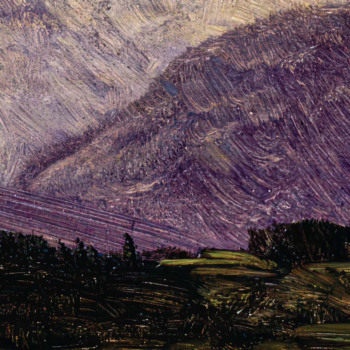 Alaskan Coast Range – Albert Bierstadt, 1889, print detail at full resolution