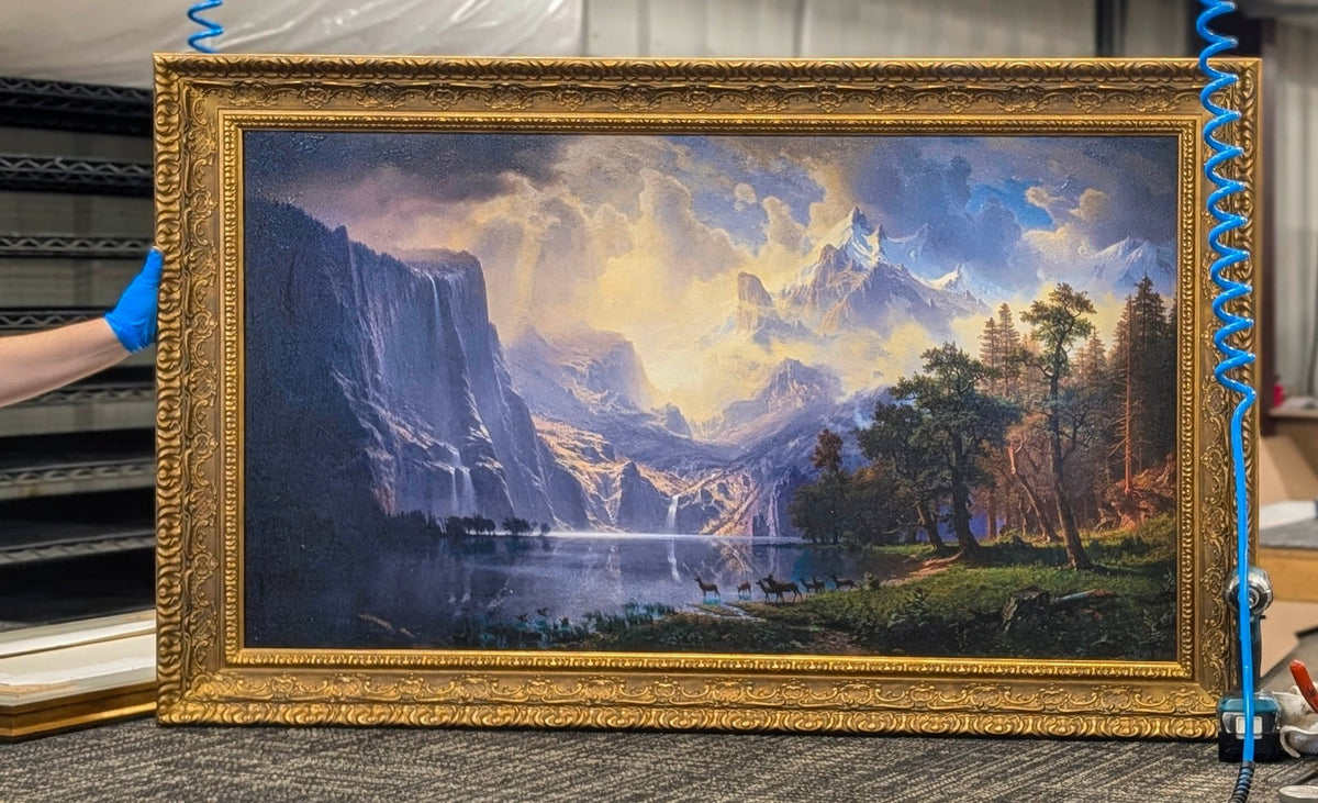 Among the Sierra Nevada, California by Albert Bierstadt — Framed Giclee Canvas Print | Canvas Classics