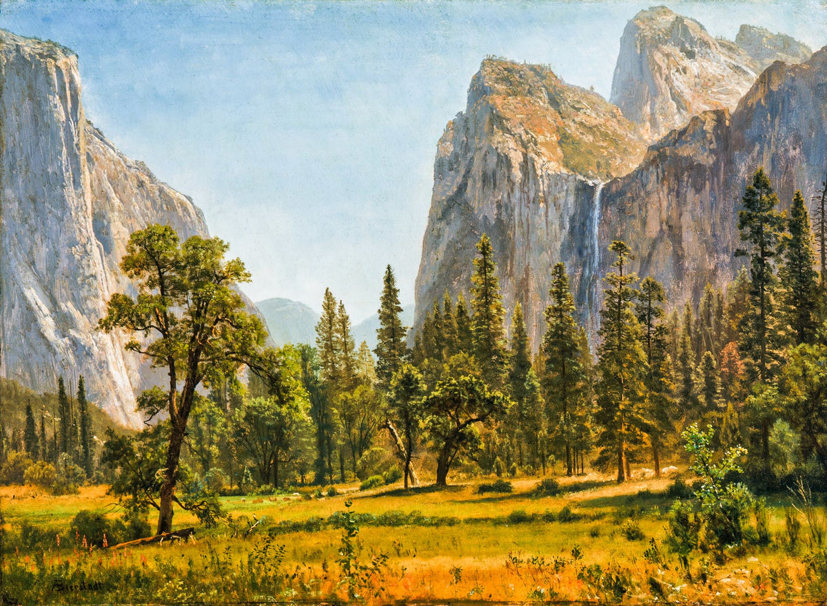 Bridal Veil Falls, Yosemite Valley – Albert Bierstadt, 1871, framed