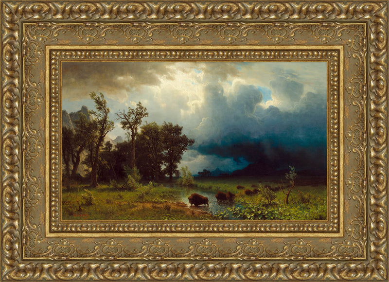 Buffalo Trail: The Impending Storm – Albert Bierstadt, 1869