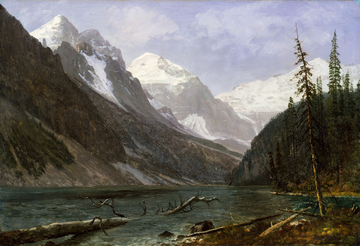 Canadian Rockies, Lake Louise – Albert Bierstadt, 1889, framed