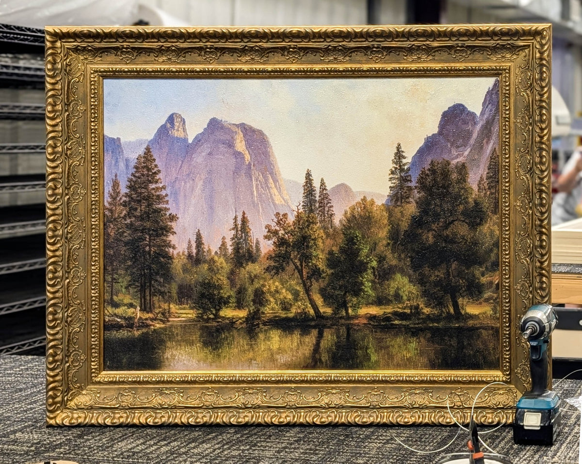 Cathedral Rocks, Yosemite Valley by Albert Bierstadt — Framed Giclee Canvas Print | Canvas Classics