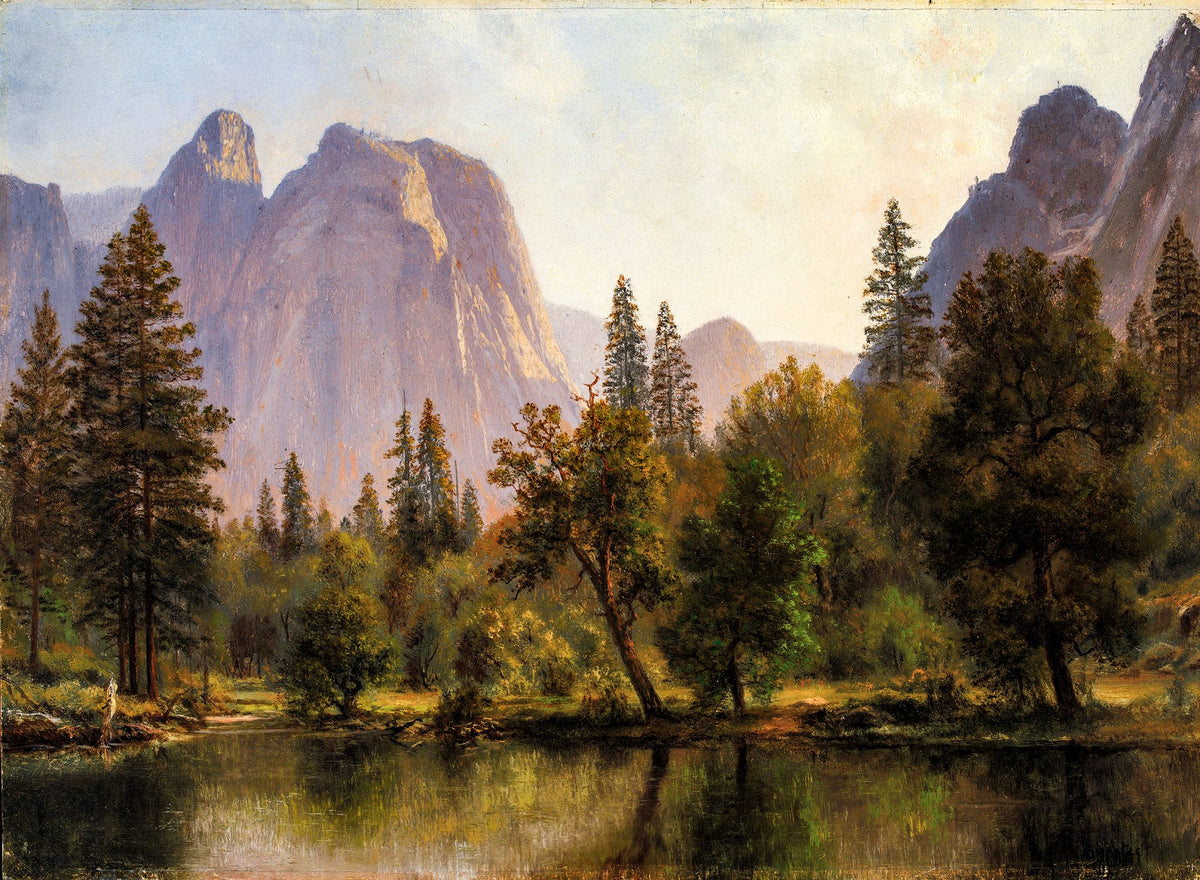 Cathedral Rocks, Yosemite Valley – Albert Bierstadt, 1872, framed