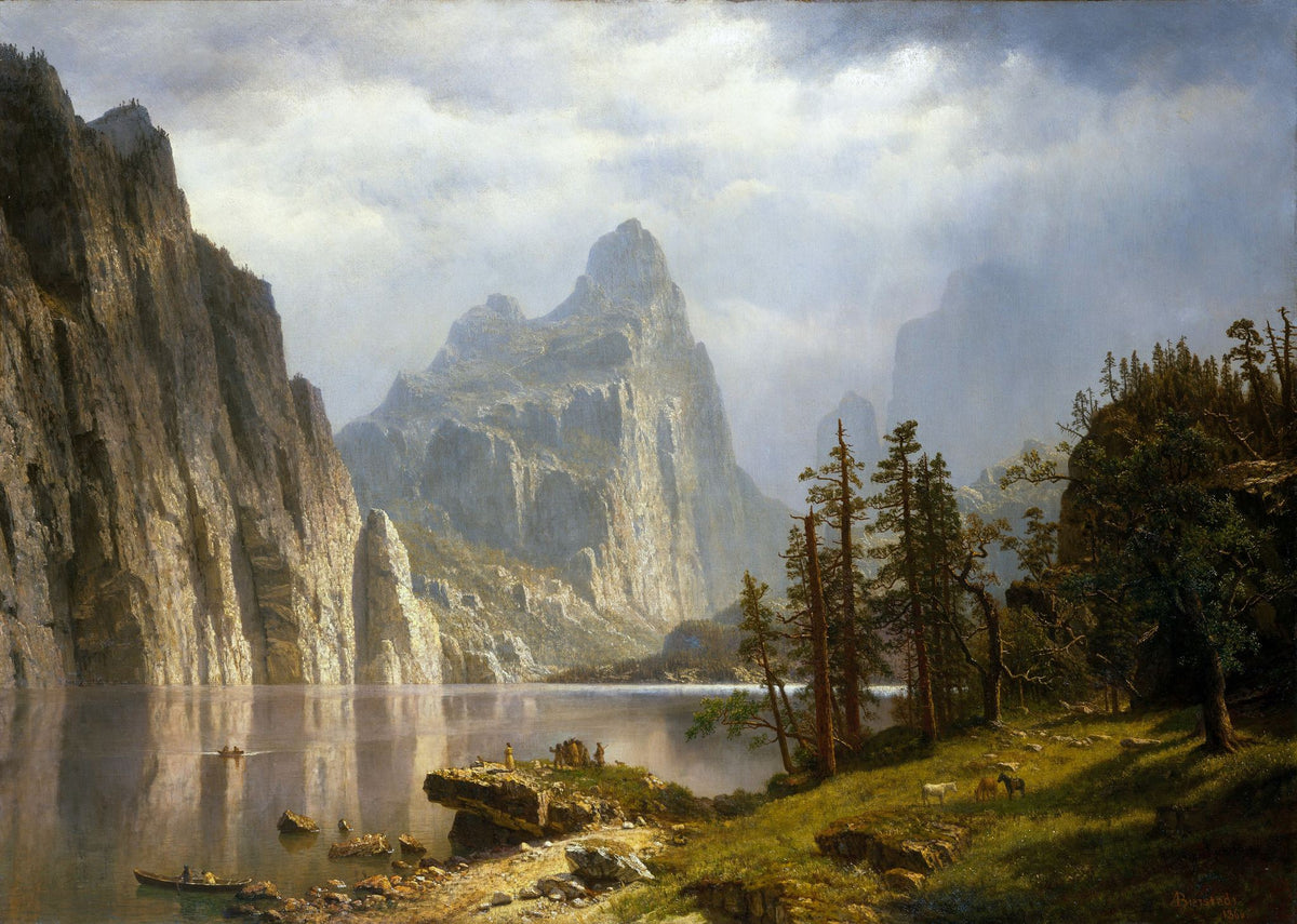 Merced River, Yosemite Valley – Albert Bierstadt, 1866, framed
