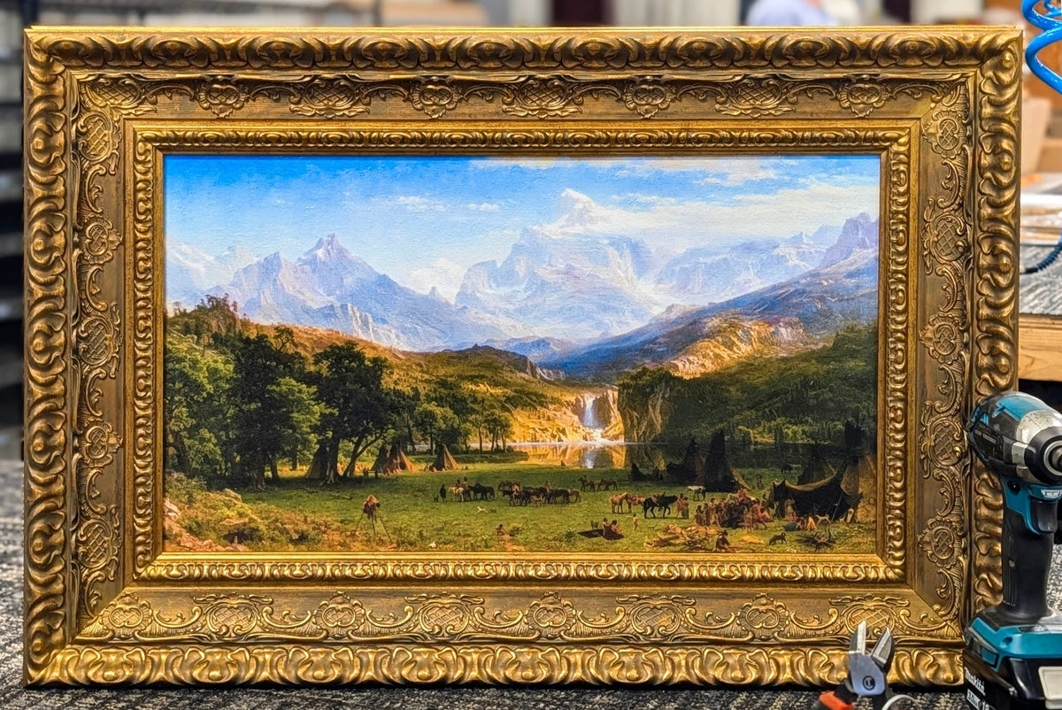 The Rocky Mountains, Lander's Peak by Albert Bierstadt — Framed Giclee Canvas Print | Canvas Classics